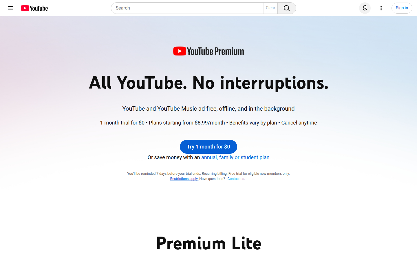 Local premium-lite-offer at 1440 pixels