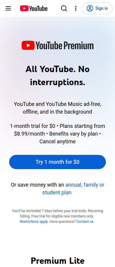 Production premium-lite-offer at 390 pixels