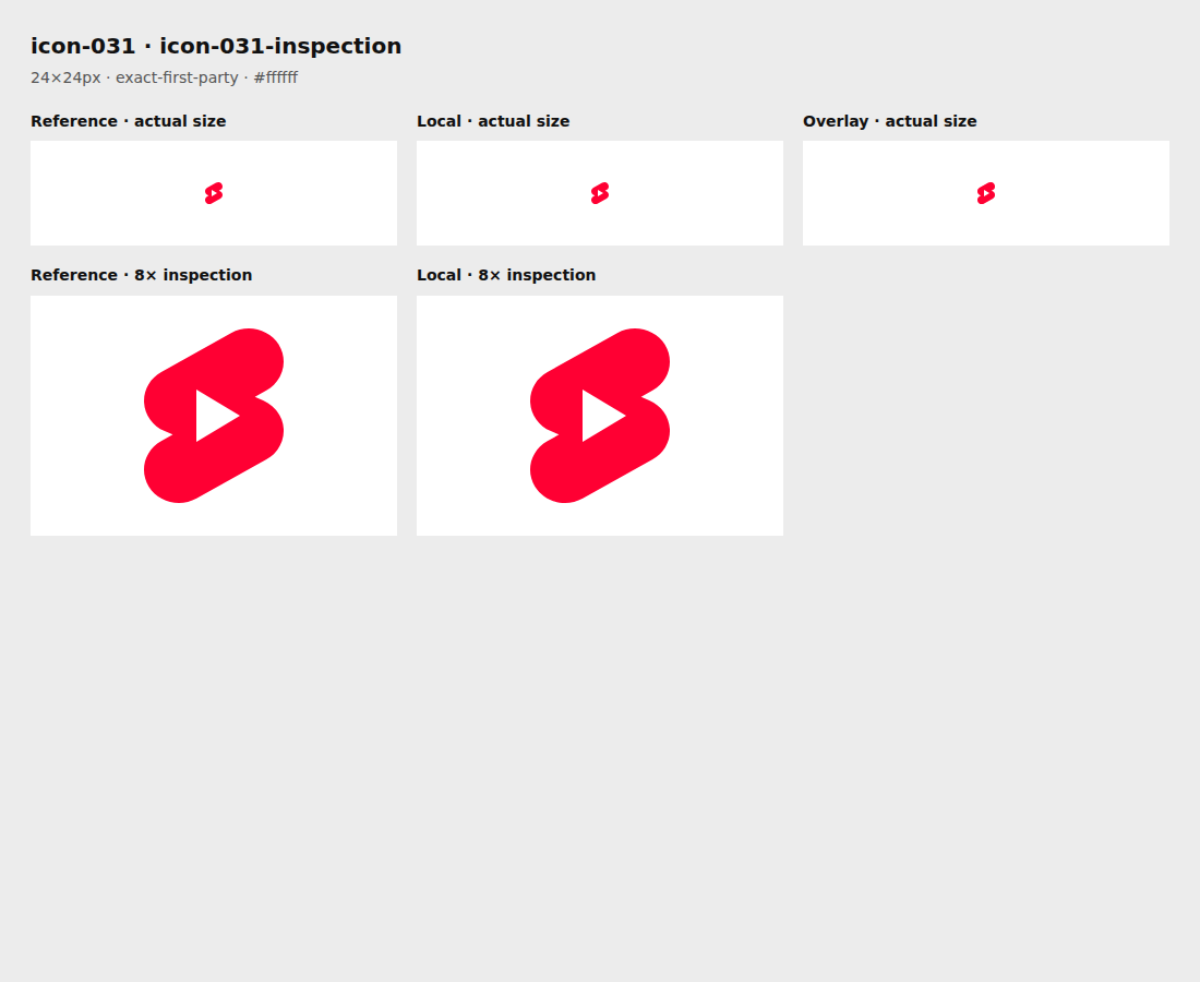 Reference, local asset, overlay, and enlarged inspection for icon-031