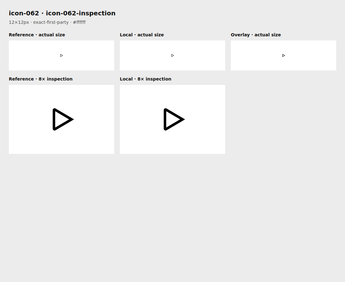 Reference, local asset, overlay, and enlarged inspection for icon-062