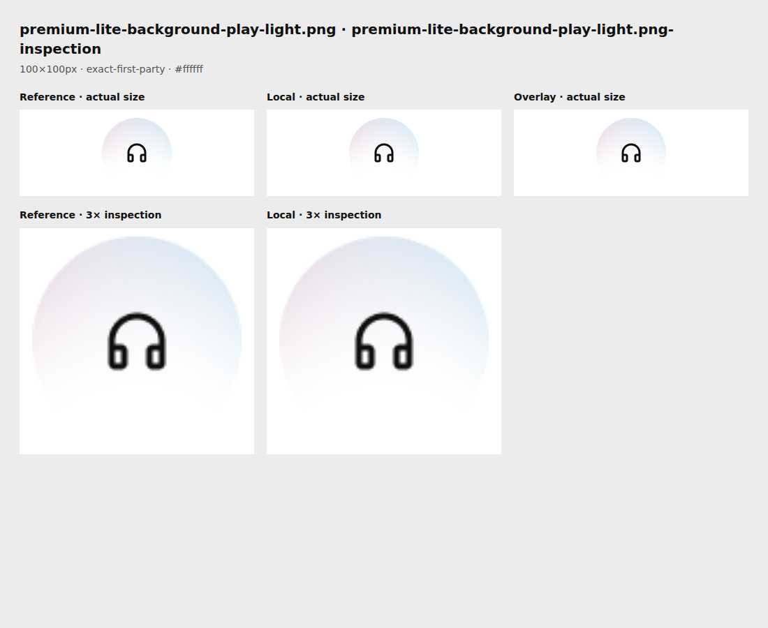 Reference, local asset, overlay, and enlarged inspection for premium-lite-background-play-light.png